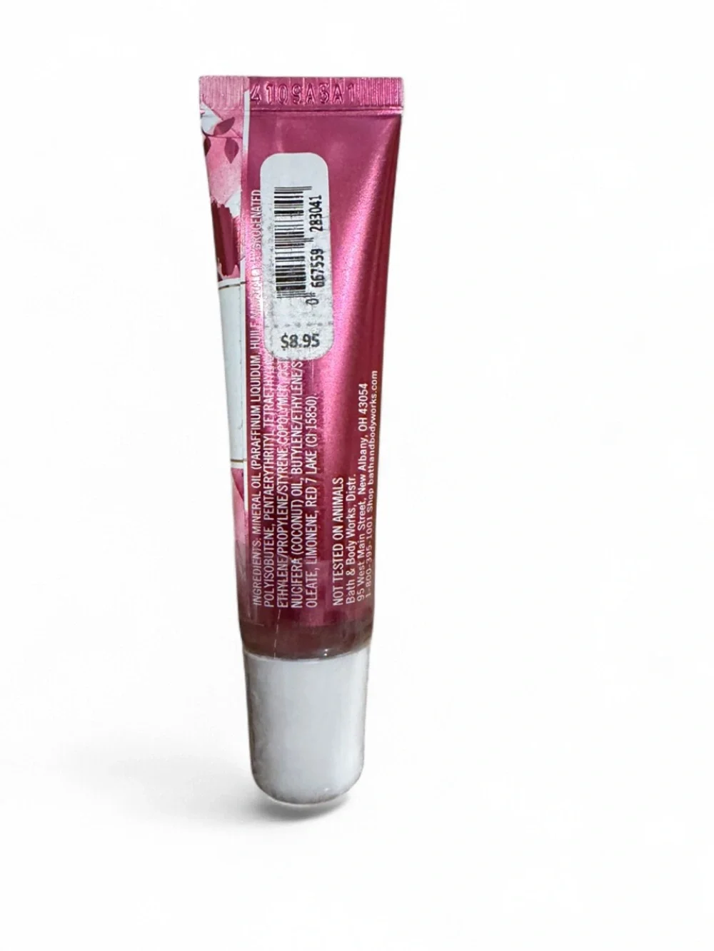 Bath & Body Works Pink Gingham Lip Gloss Tube